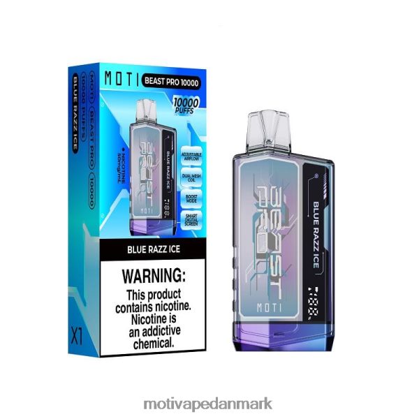MOTI Beast Pro engangsdamp (5%, 10000 pust) blå storm NXFN38 MOTI Vape Disposable Danmark