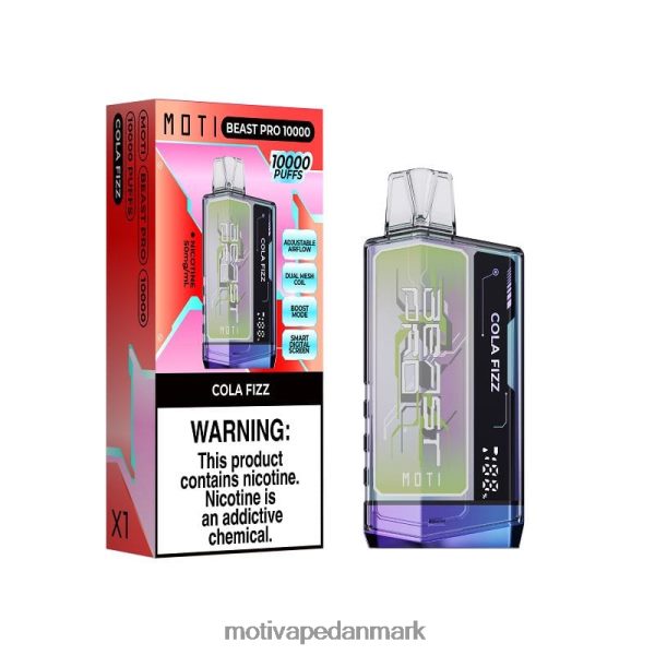 MOTI Beast Pro engangsdamp (5%, 10000 pust) cola brus NXFN42 MOTI Vape Copenhagen