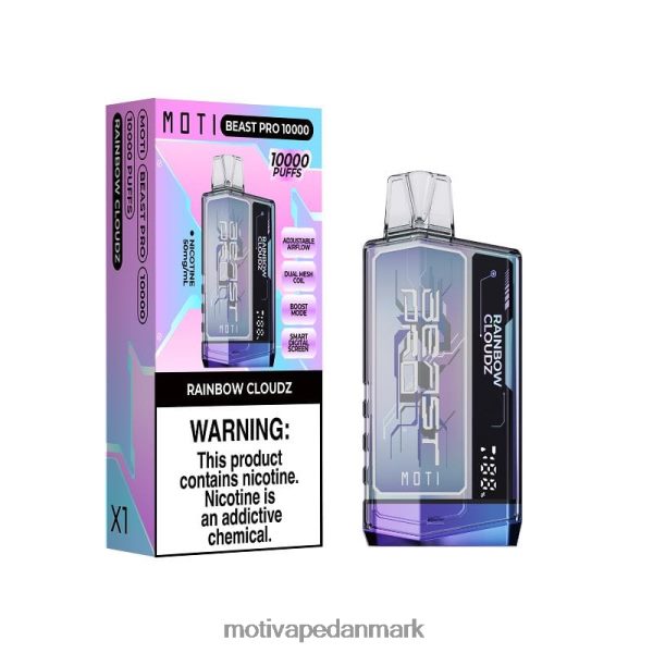 MOTI Beast Pro engangsdamp (5%, 10000 pust) regnbueskyz NXFN49 MOTI Vape For Sale