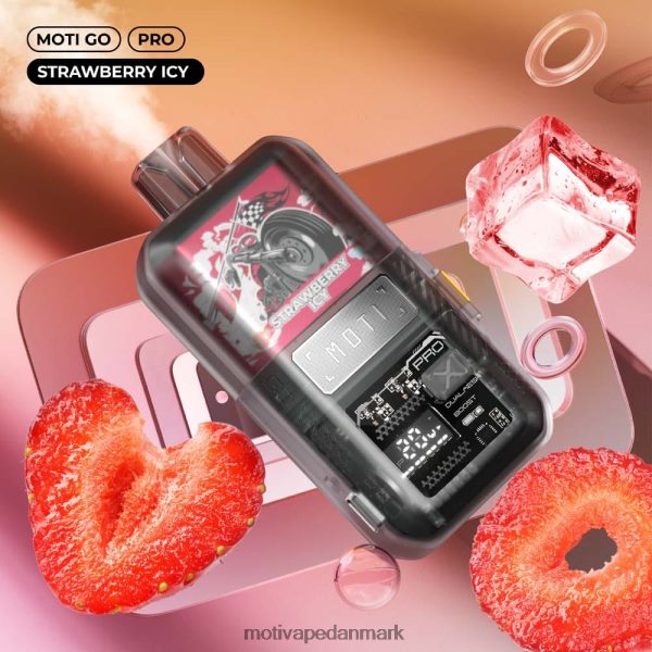 MOTI Go Pro engangsdamp (5%, 12000 pust) jordbær iskolde NXFN22 MOTI Vape Copenhagen