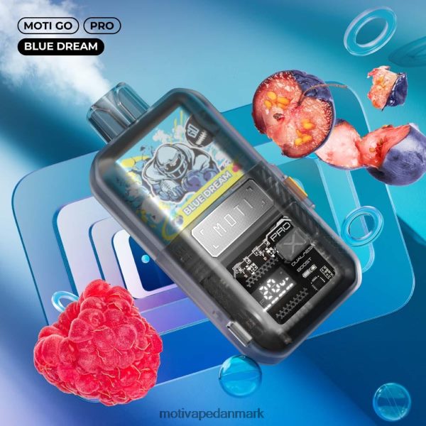 MOTI Go Pro engangsdamp (5%, 12000 pust) jordbær iskolde NXFN22 MOTI Vape Copenhagen