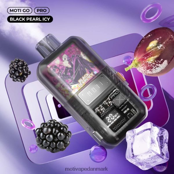 MOTI Go Pro engangsdamp (5%, 12000 pust) sort perle iskold NXFN12 MOTI Vape Copenhagen