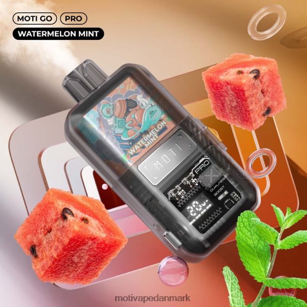 MOTI Go Pro engangsdamp (5%, 12000 pust) vandmelon mynte NXFN25 MOTI Vape Pods Danmark