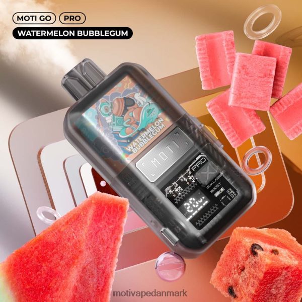 MOTI Go Pro engangsdamp (5%, 12000 pust) vandmelon tyggegummi NXFN23 MOTI Danmark