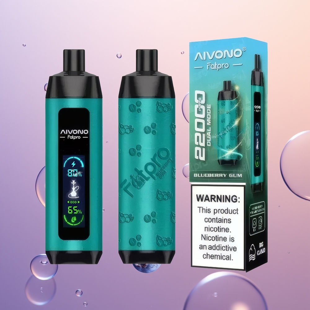 Aivono Aim Fatpro 22000 Blåbær Pistol EcoBoost 28ml 0,6 ohm