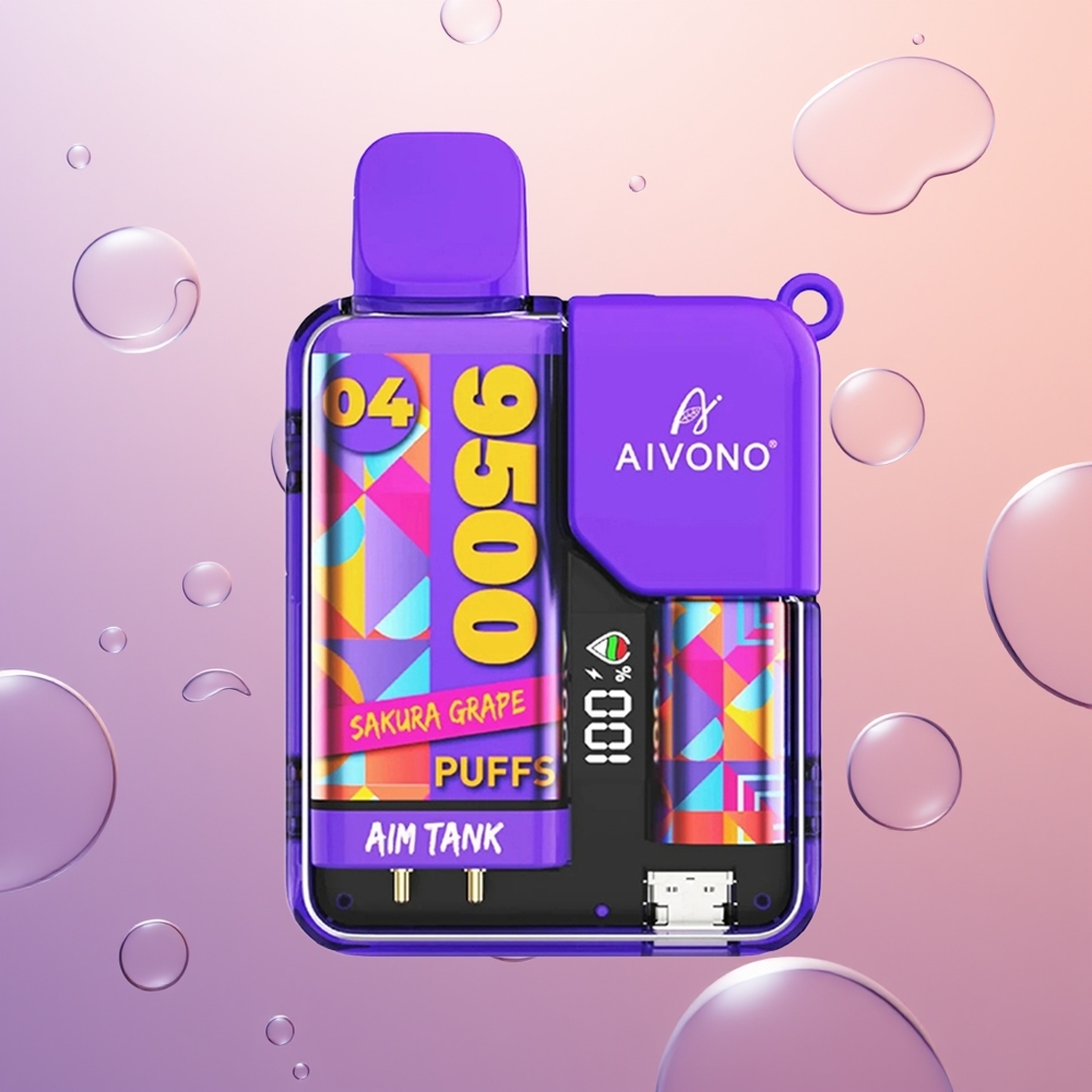 Aivono Aim Tank 9500 Blomstrende Kirsebær Druer 18ml 650mAh