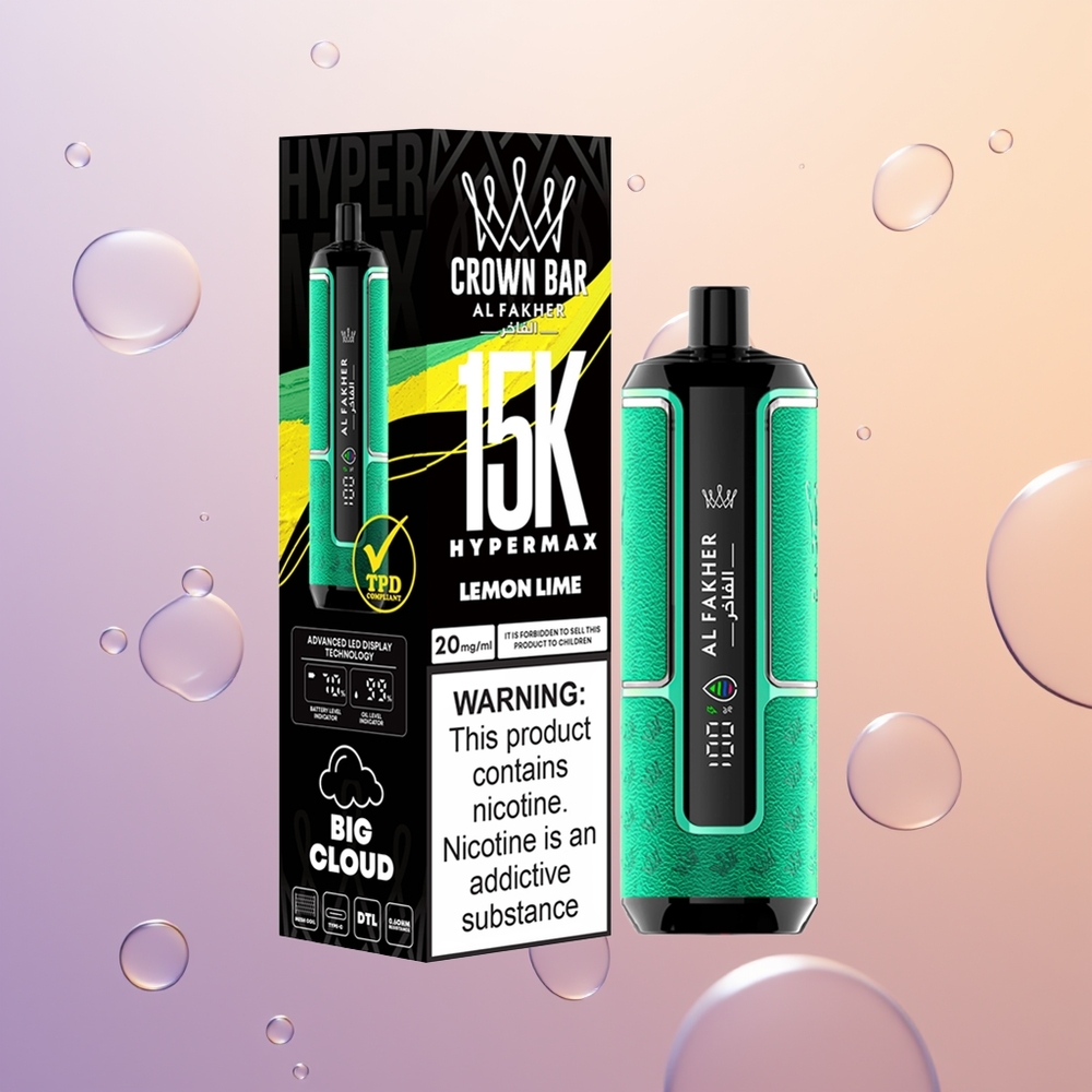 Al Fakher Crown Bar 15K Hypermax Citron Lime 22ml 600mAh
