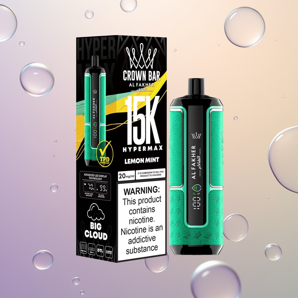 Al Fakher Crown Bar 15K Hypermax Citron Mynte 22ml 600mAh