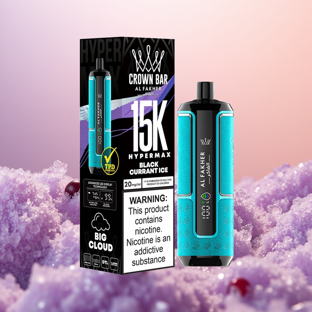 Al Fakher Crown Bar 15K Hypermax Solbær Is 22ml 600mAh