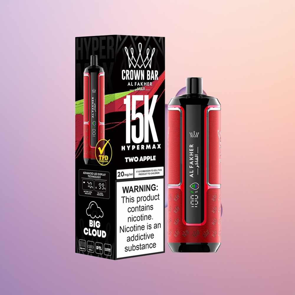 Al Fakher Crown Bar 15K Hypermax To Æbler 22ml 6mg