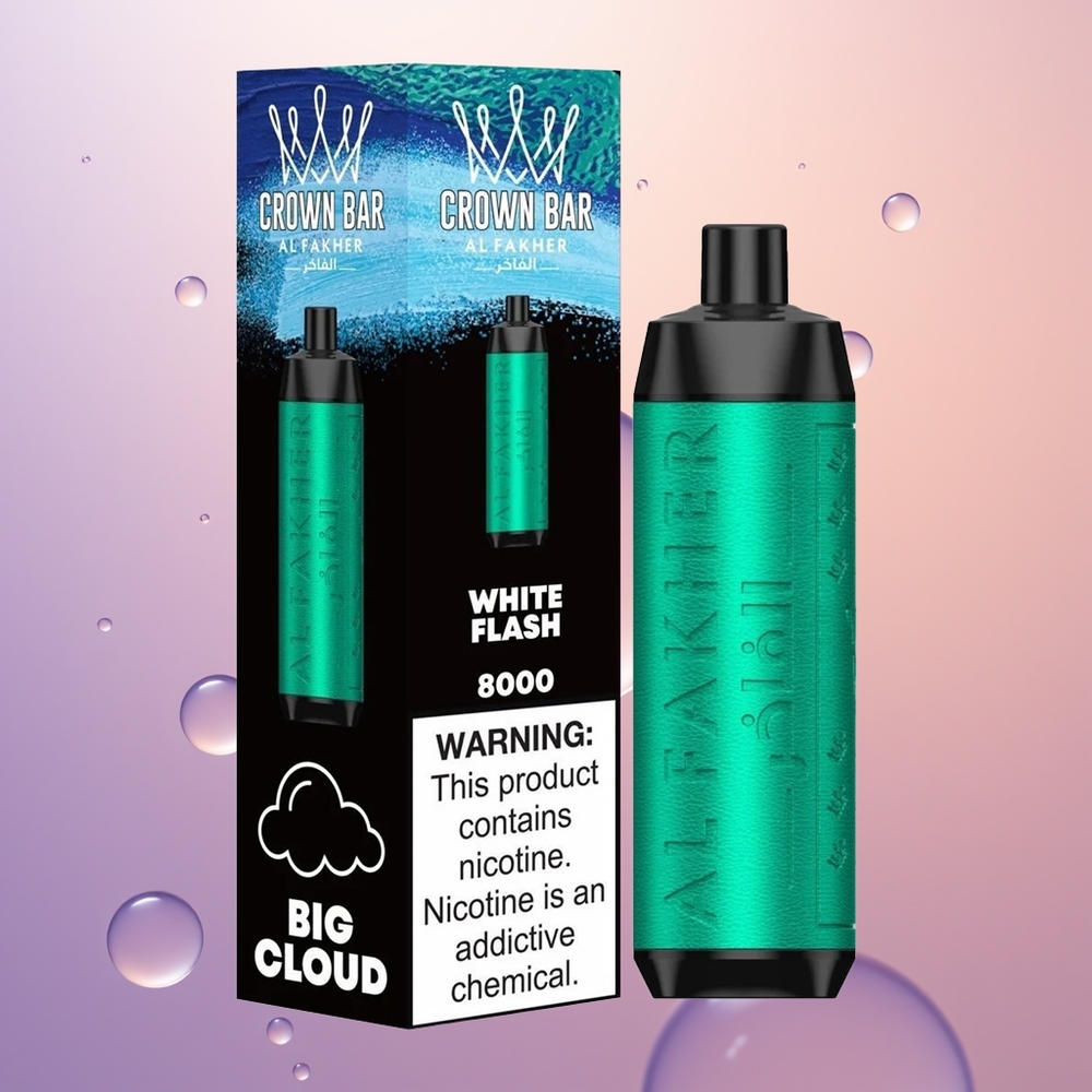 Al Fakher Crown Bar 8000 Crystal Hvid Blitz 600mah 18ml