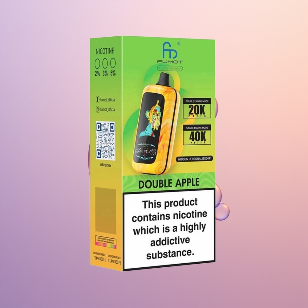 Fumot Digital Monkey 20000/40000 Dobbelt Æble Dual Mesh Coil Type-C