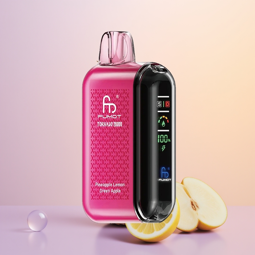 Fumot Tornado 20000 Ananas Citron Grøn Æble Dual Mesh Coil Smart Display