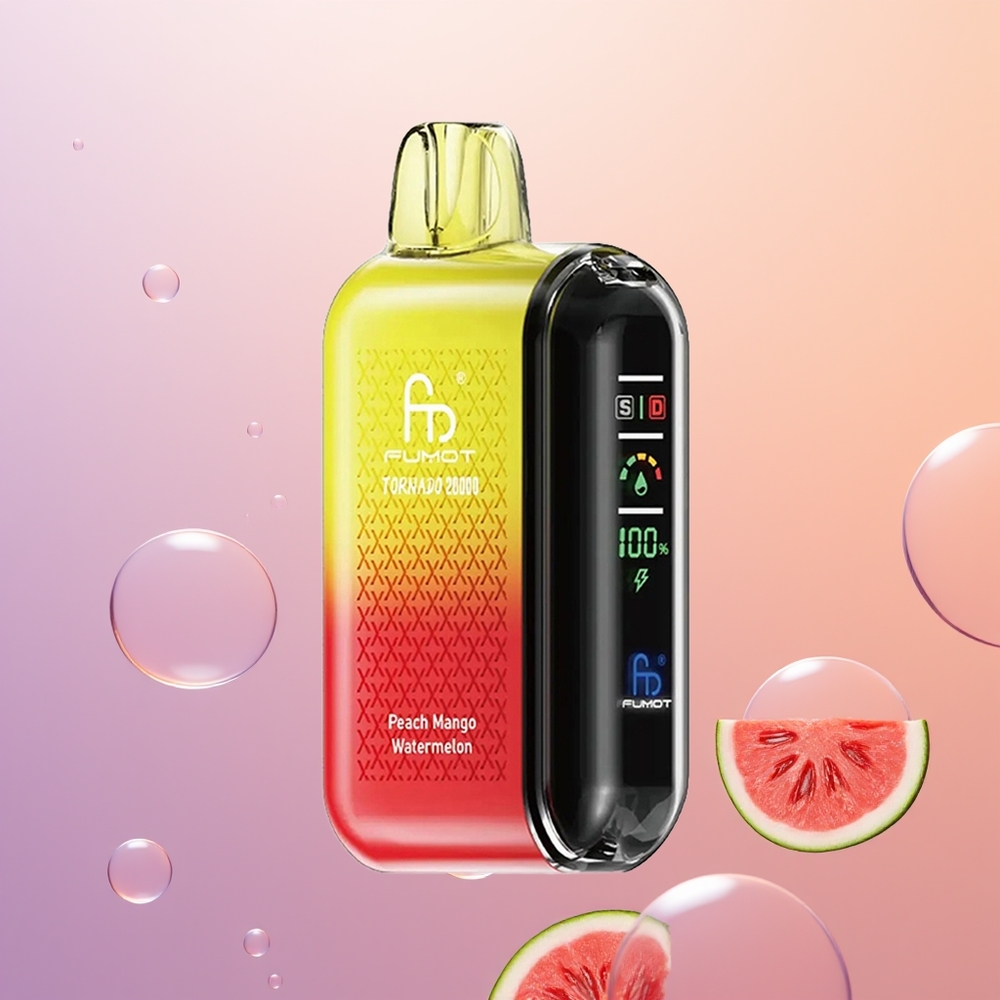 Fumot Tornado 20000 Fersken Mango Vandmelon Dual Mesh Coil Smart Display