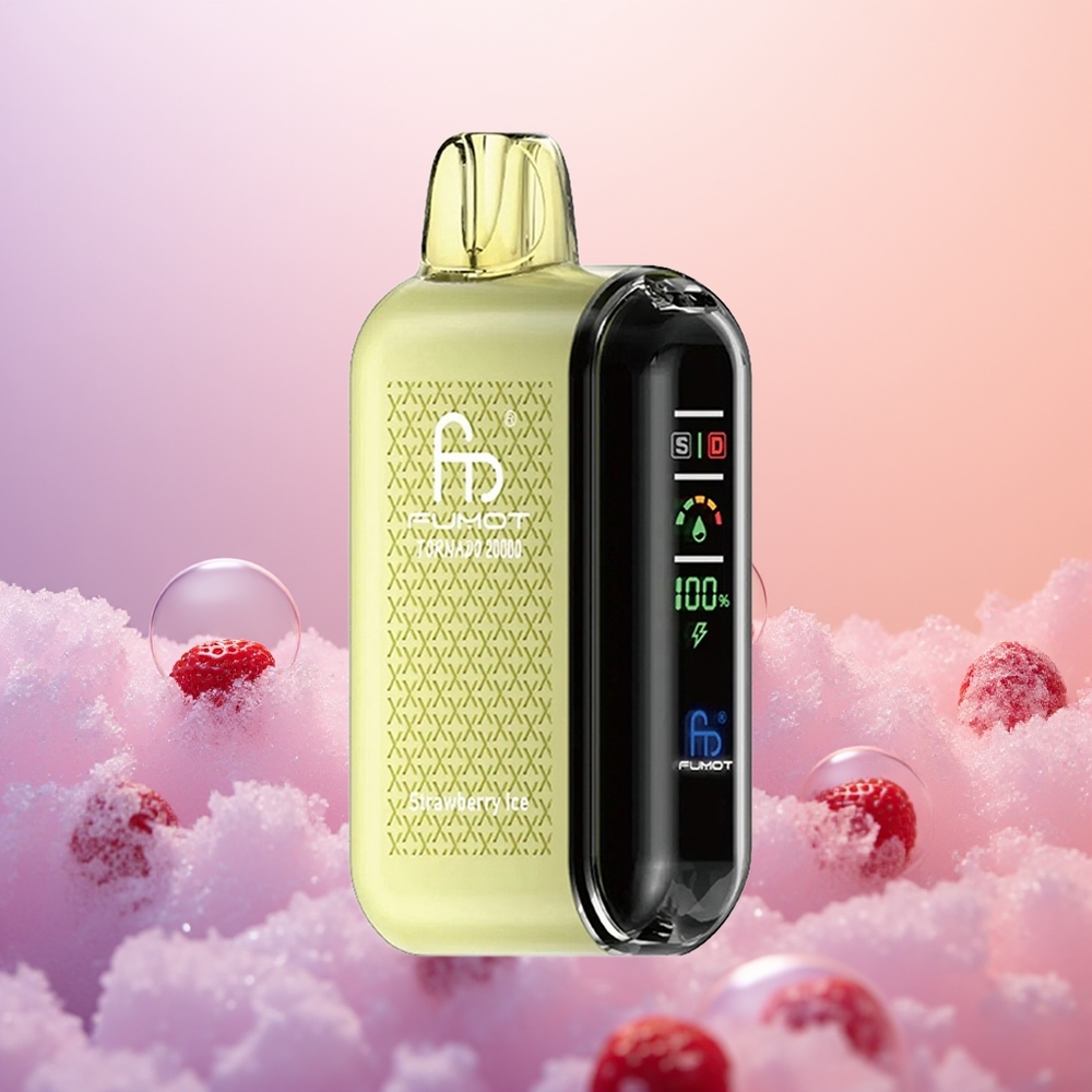 Fumot Tornado 20000 Jordbær Is Dual Mesh Coil Smart Display