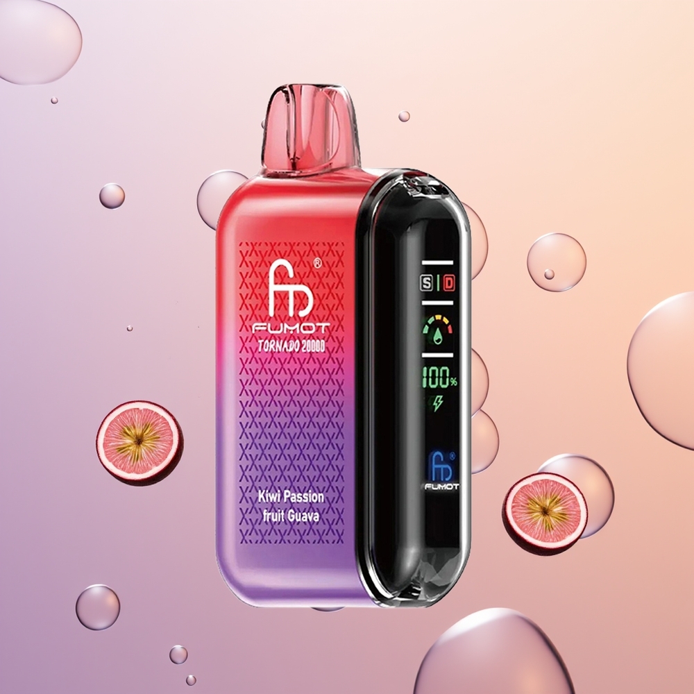 Fumot Tornado 20000 Kiwi Passionfrugt Guava Dual Mesh Coil Smart Display