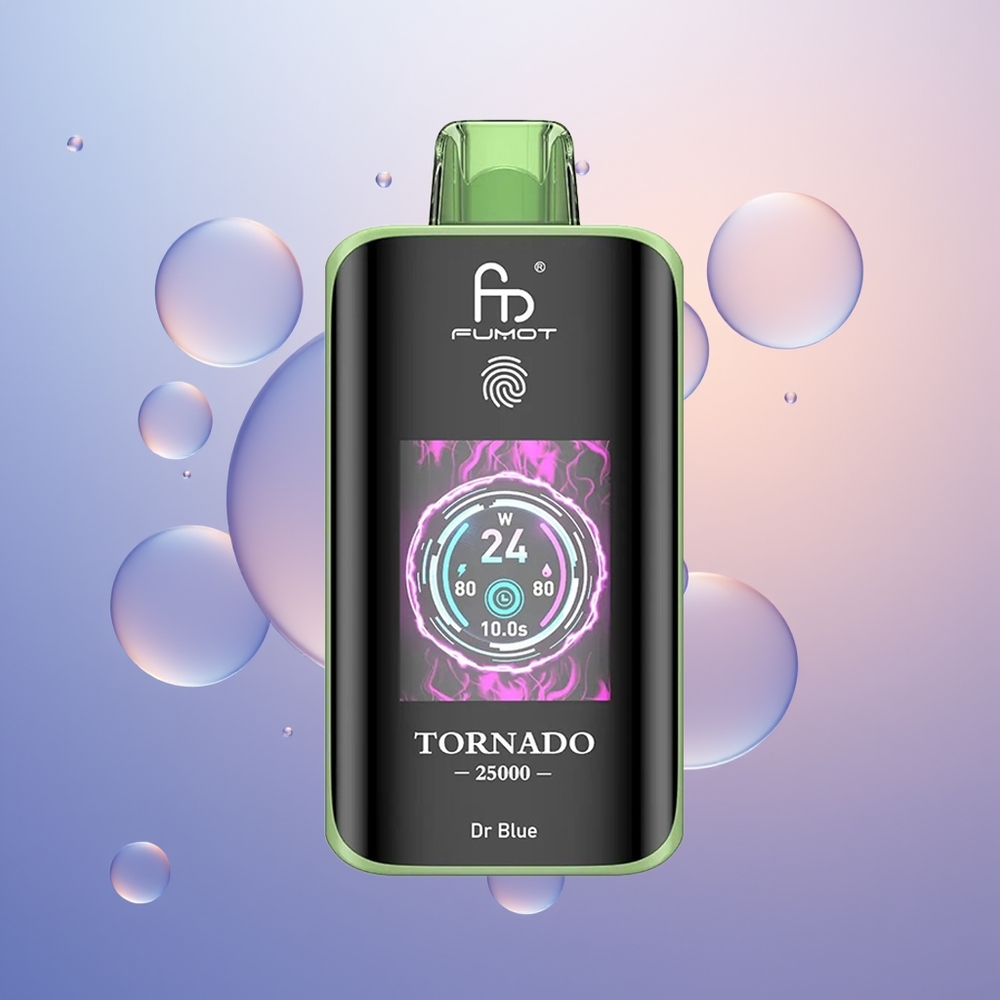 Fumot Tornado 25000 Dr Blå HD Skærm Type-C