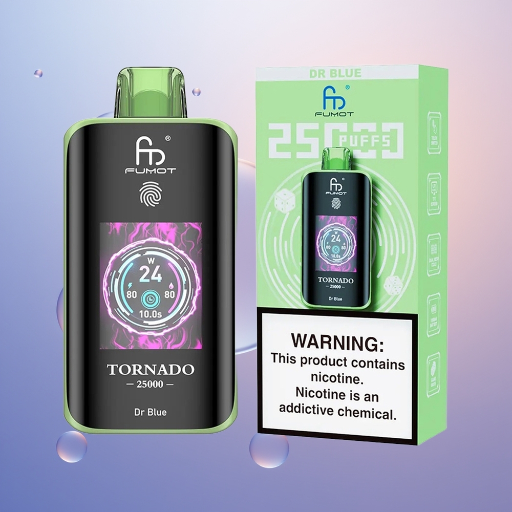 Fumot Tornado 25000 Dr Blå HD Skærm Type-C
