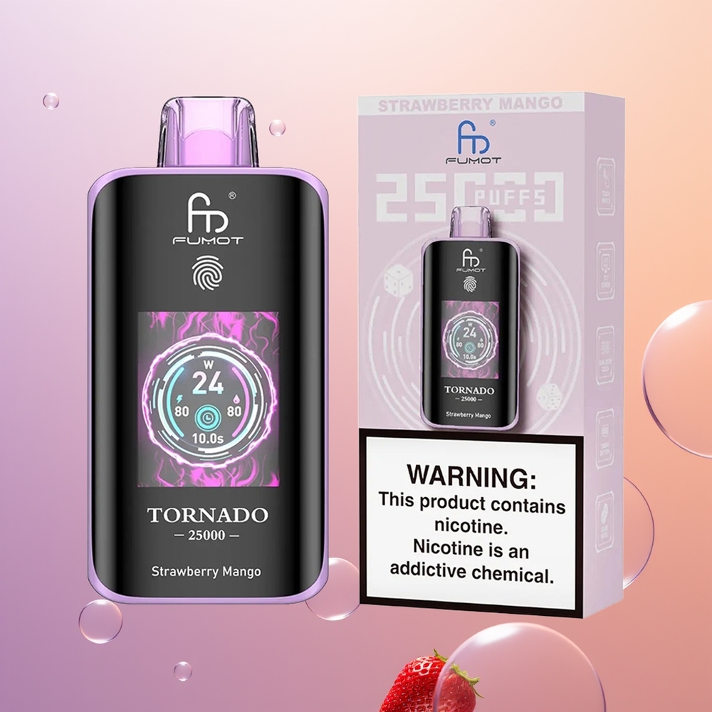 Fumot Tornado 25000 Jordbær Mango HD Type-C 700mAh