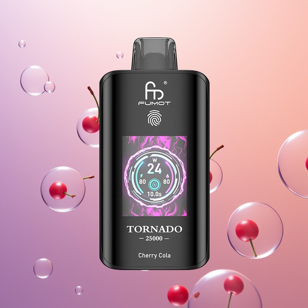 Fumot Tornado 25000 Kirsebær Cola HD Skærm 700mAh