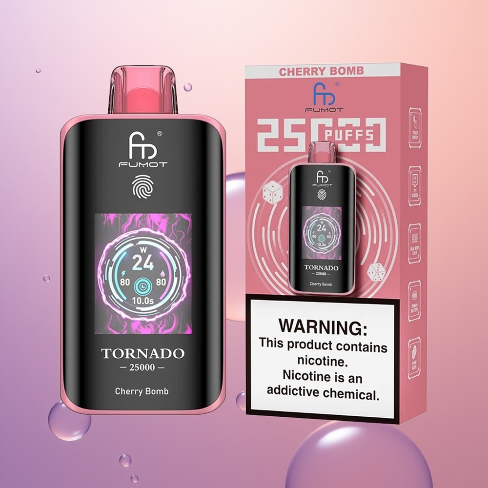 Fumot Tornado 25000 Kirsebombe HD Skærm Type-C