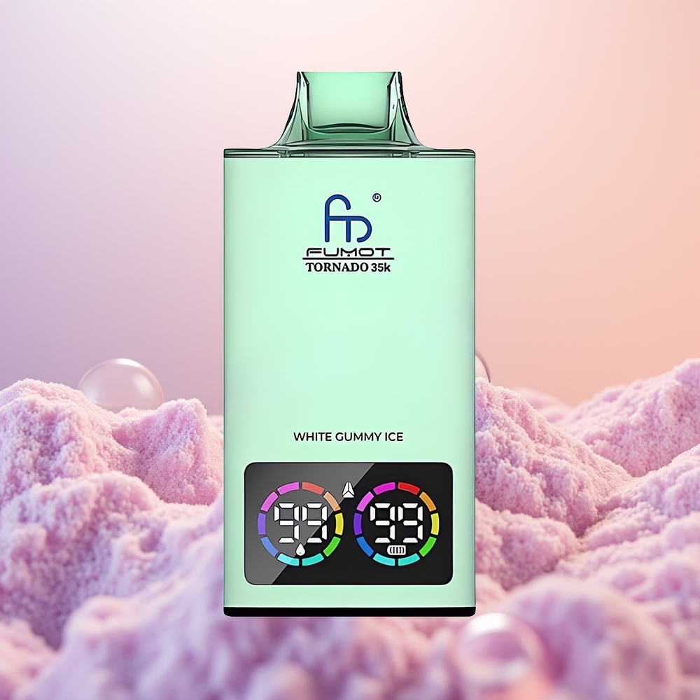 Fumot Tornado 35000 Hvid Gummy Is Dual Mesh Coil Variabel RGB Lys