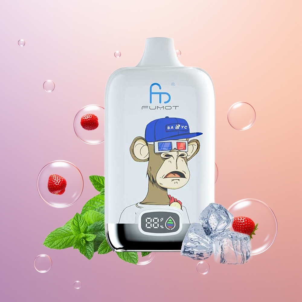 Fumot Tornado Digital Box 12000 Jordbær Banan Mesh 20ml