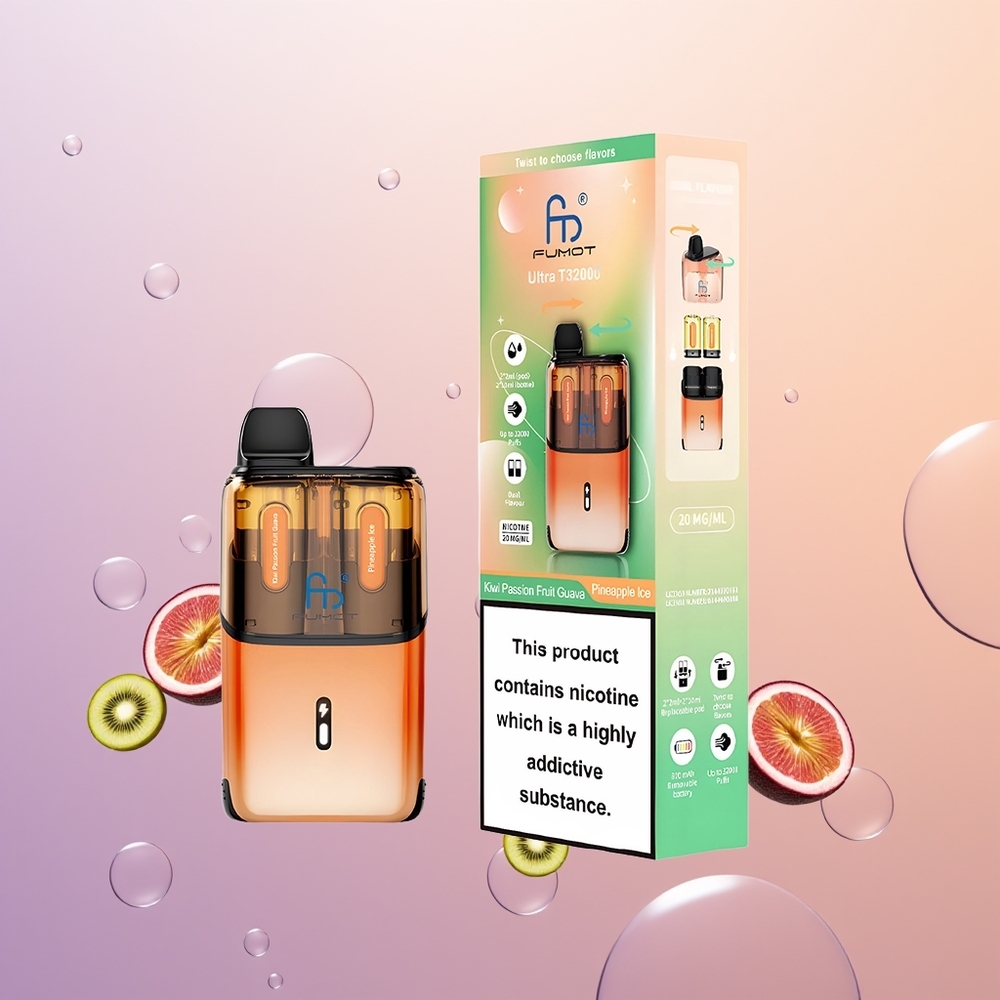 Fumot Ultra T32000 Kiwipassionfrugt Guava - Ananas Is med 800mAh og Type-C Hurtigopladning