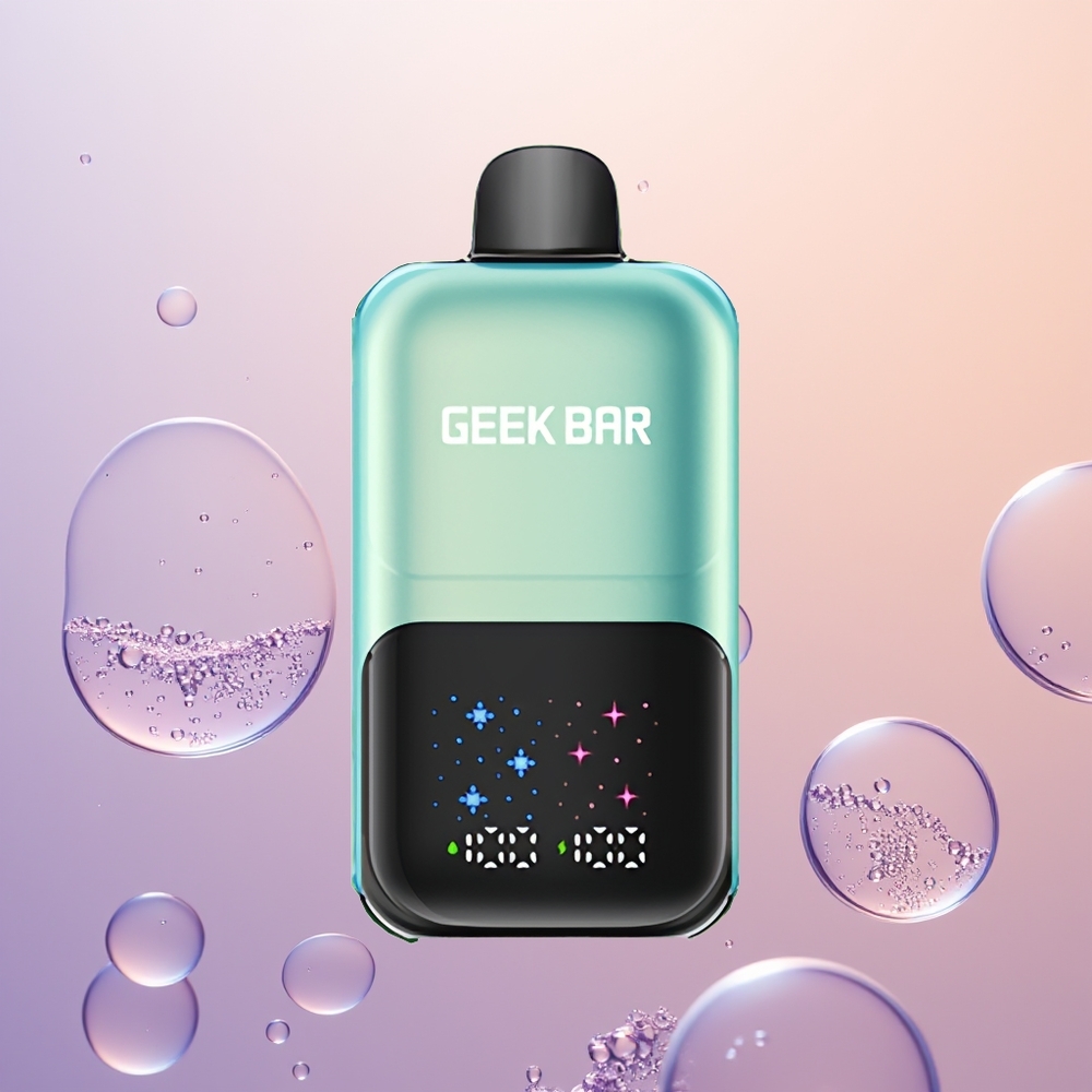 GEEK BAR 2GO 20ml 50000 Kølig Mynte Is Med Interaktiv Stor Skærm Og Justerbar Smag/Kølighed