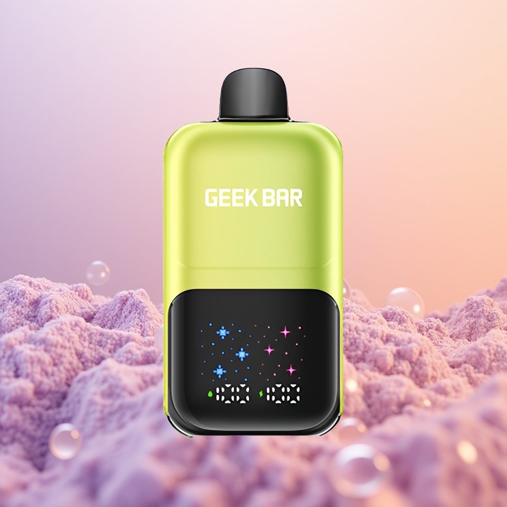 GEEK BAR 2GO 20ml 50000 Sure Blad Æble Is med Interaktiv Stor Skærm og 3-nivejusterbar Smag/Kølighed