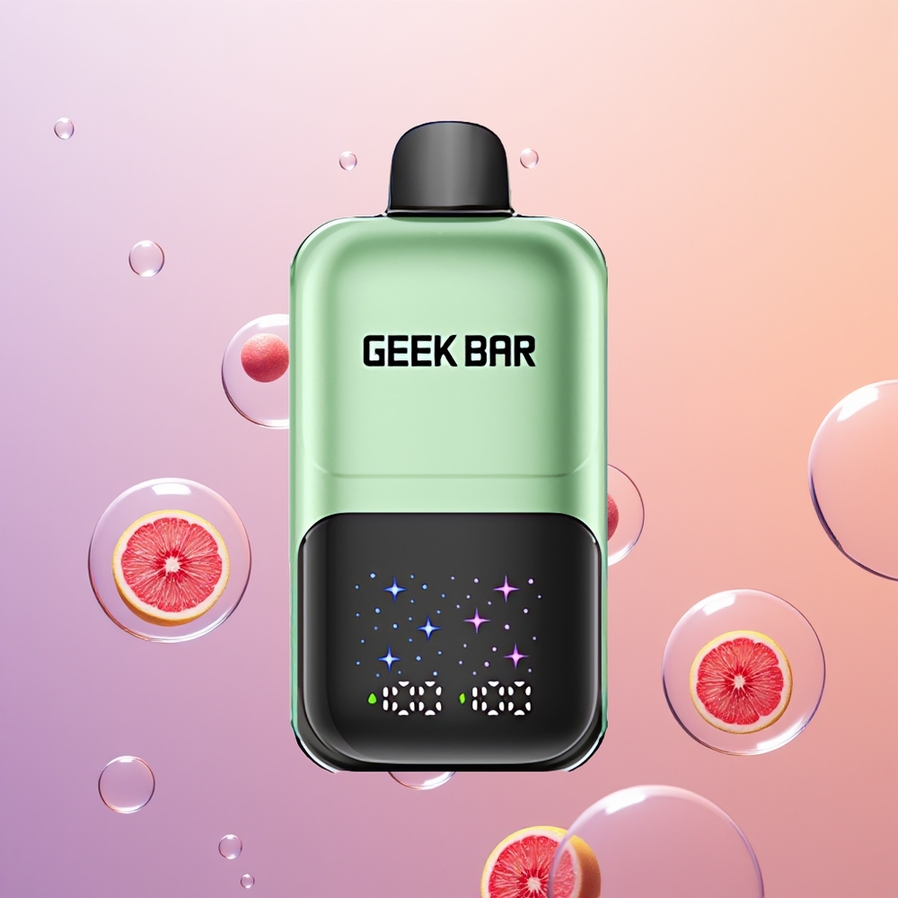 GEEK BAR 2GO 20ml 50000 Surende Slik & Sure Frugter med Interaktivt Stort Skærm og 3-Trins Justerbar Smag/Kølighed