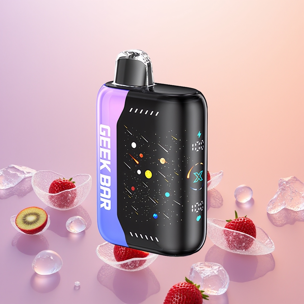 GEEK BAR Pulse X 42K Puffs Meteor Edition Jordbær Kiwi Is Dual Mesh Coil Fast-Charging