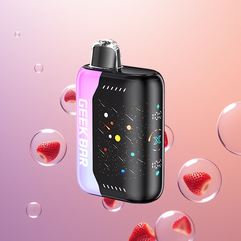 GEEK BAR Pulse X 42K Puffs Meteor Edition Jordbær Vandmelon Dual Mesh Coil & Justerbar Luftstrøm