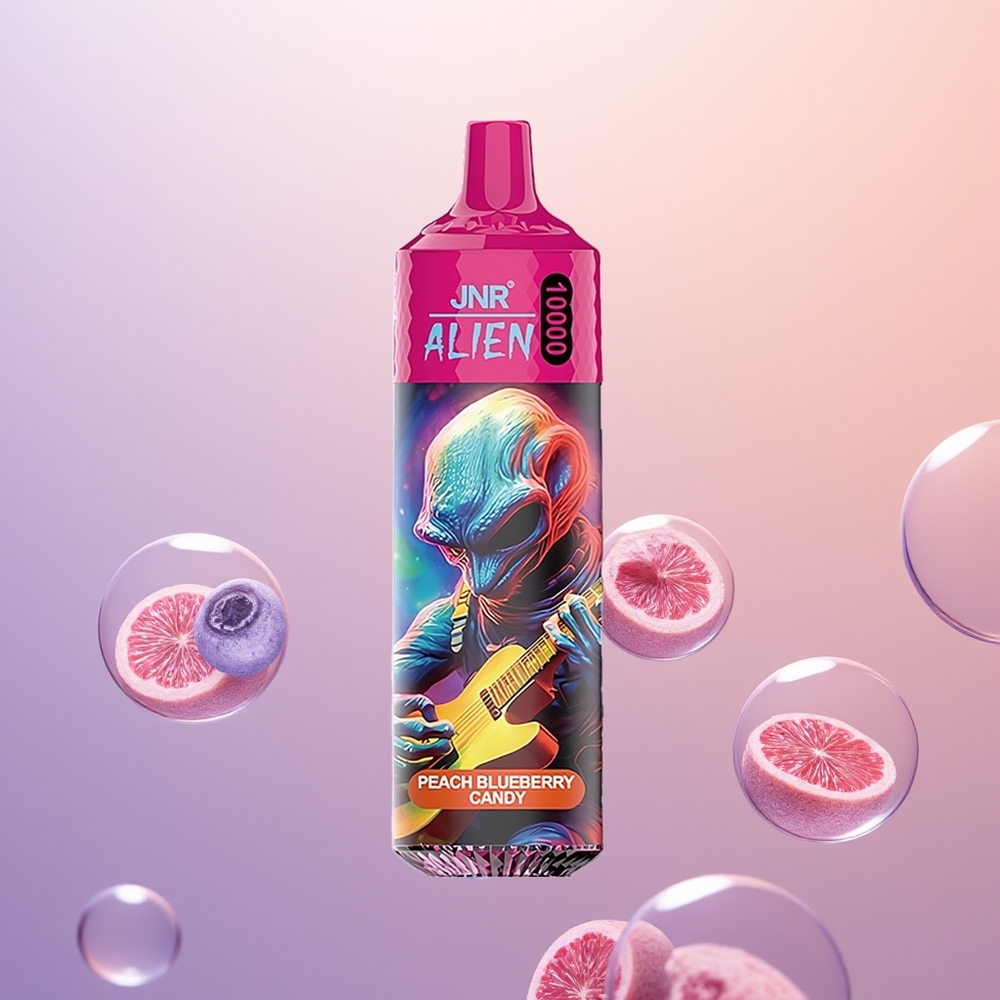 JNR Alien 10000 Fersken Blåbær Slik med 850mAh og Mesh Spole