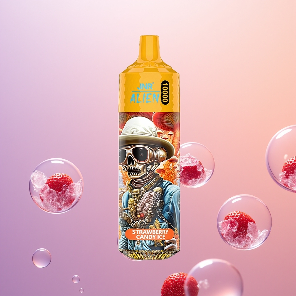 JNR Alien 10000 Jordbær Slik Is med 850mAh og Mesh Spole