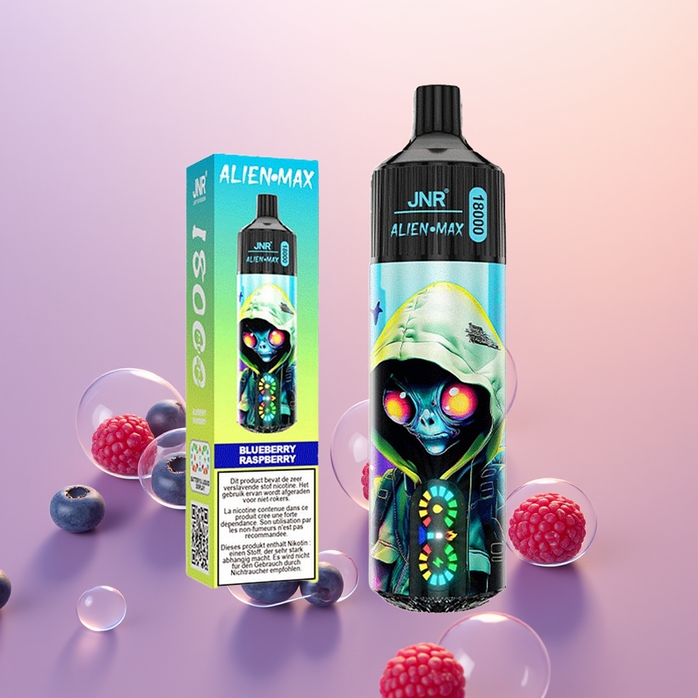 JNR Alien Max 18000 Blåbær Hindbær Dual Mesh 850mAh