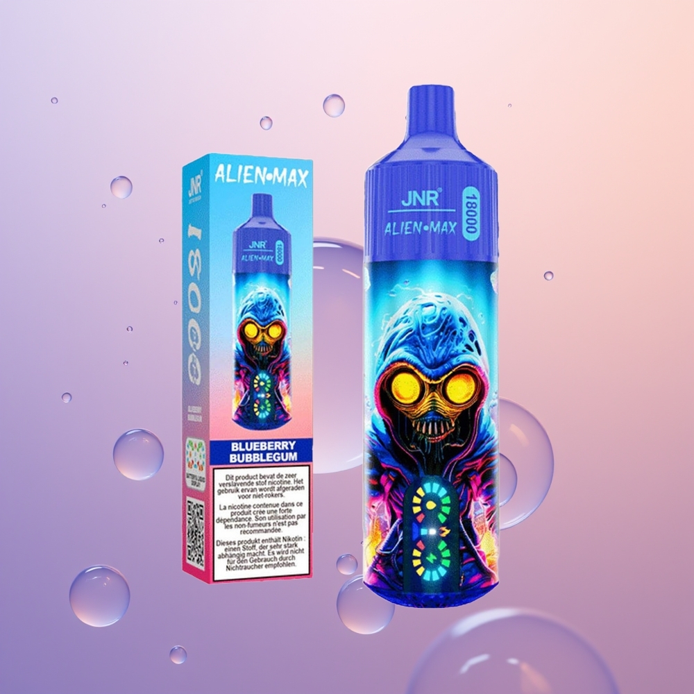 JNR Alien Max 18000 Blåboble Tygggummi Smart LED Dobbelt Mesh