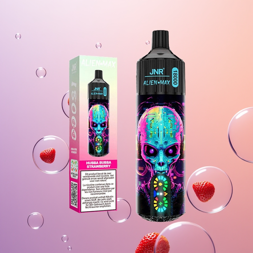 JNR Alien Max 18000 Bubblegum Jordbær Dual Mesh & Type-C