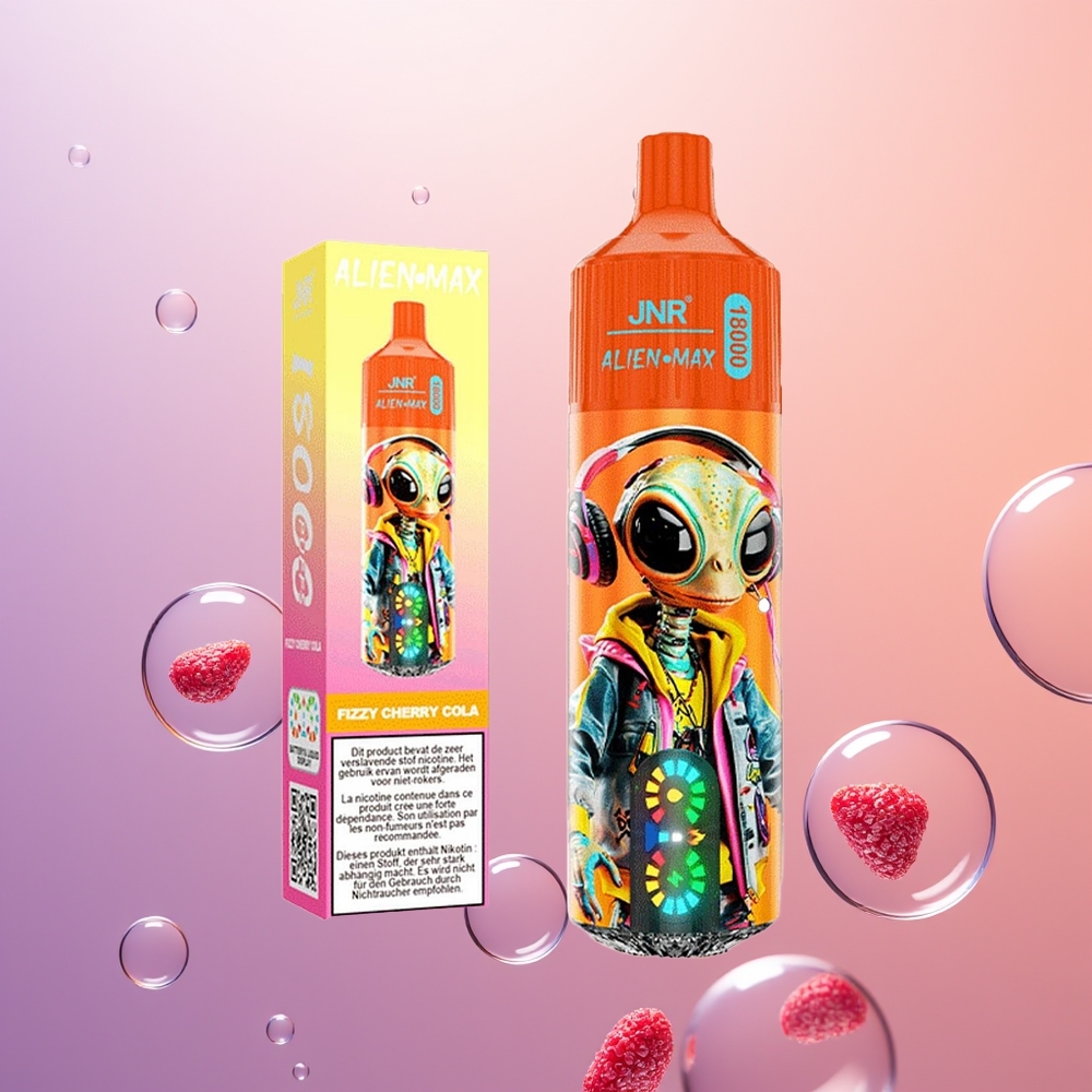 JNR Alien Max 18000 Skummende Kirsebær Cola med Dobbelt Mesh og 20 Smage