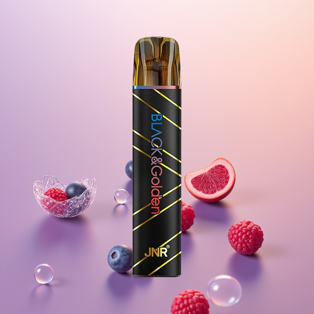 JNR Black&Golden 600+200 Blåbær Sur Hindbær 800 Puffs 2ml