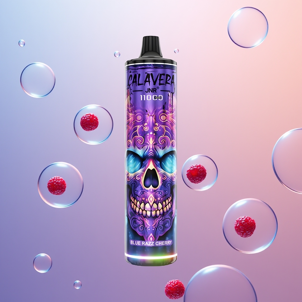 JNR Calavera 11000 Blå Hindebær Kirsebær Type-C 850mAh