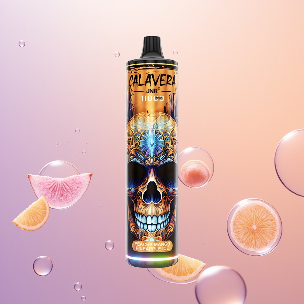 JNR Calavera 11000 Fersken Mango Ananas Is med Type-C opladning og 0%,2%,5% Nikotinindhold