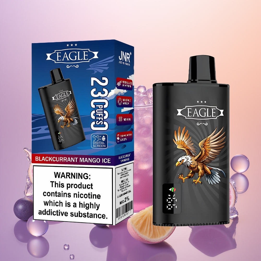 JNR EAGLE Smart 23000 Solbær Mango Is med Digital Skærm og 1.0ohm Mesh Coil