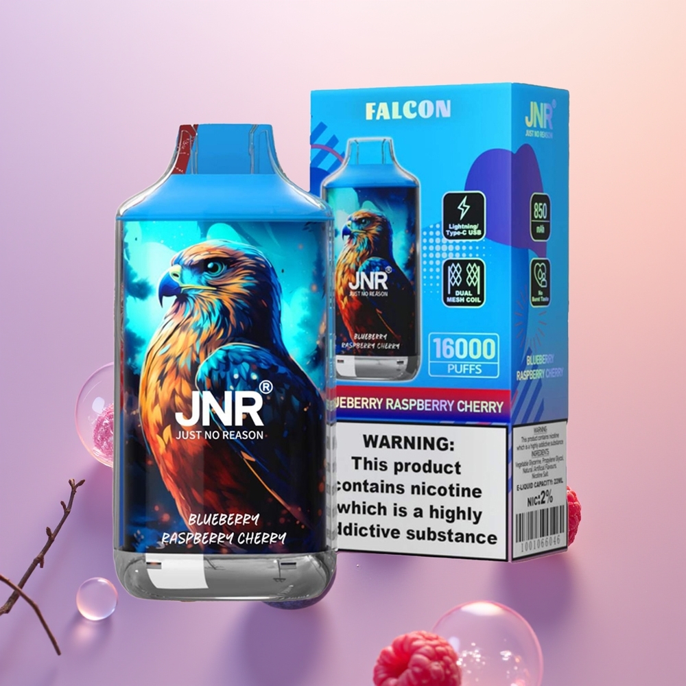 JNR Falcon 16000 Blåbær Hindbær Kirsebær 850mAh Dual Mesh