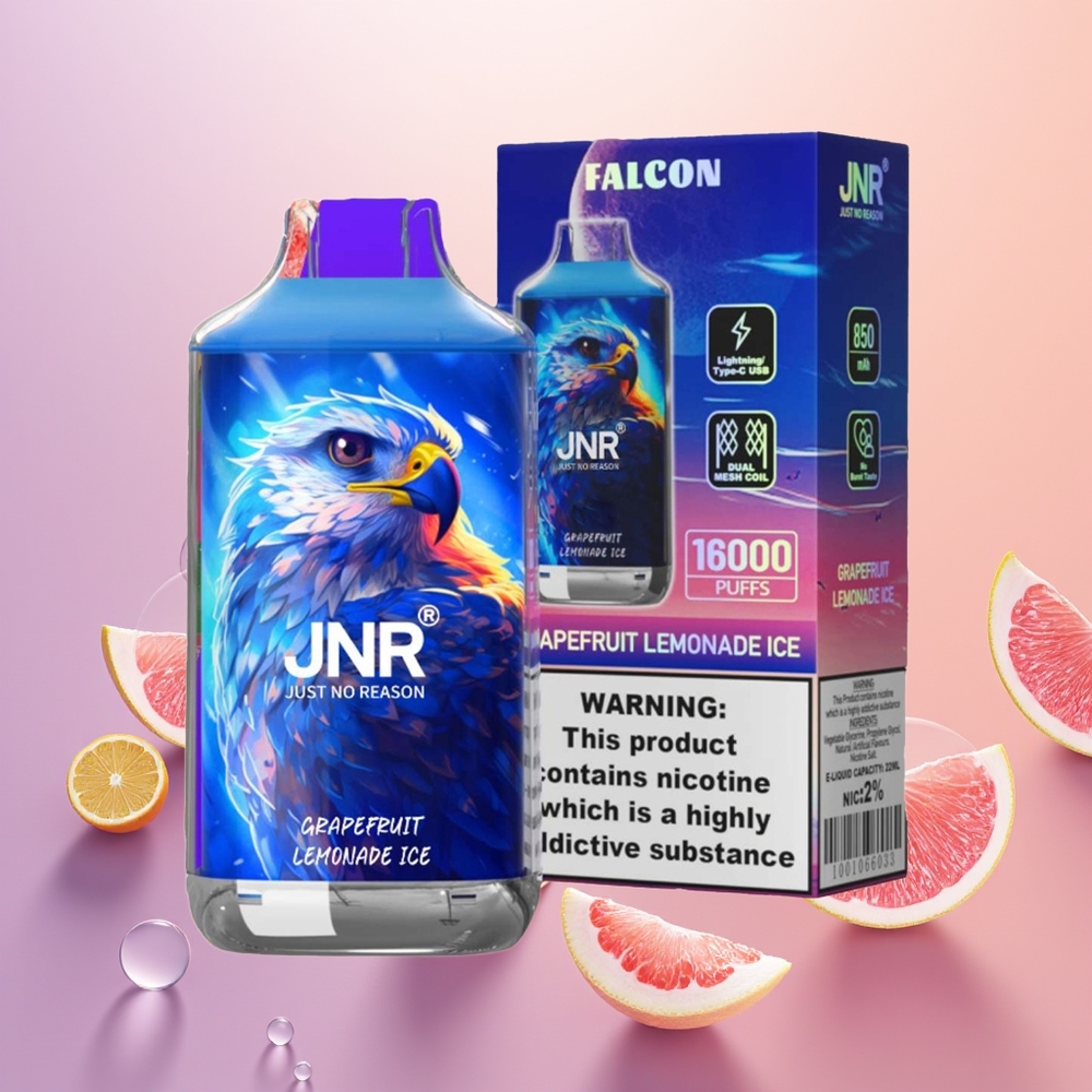 JNR Falcon 16000 Grapefrugt Lemonade Is med 16000 Puffs og 850 mAh