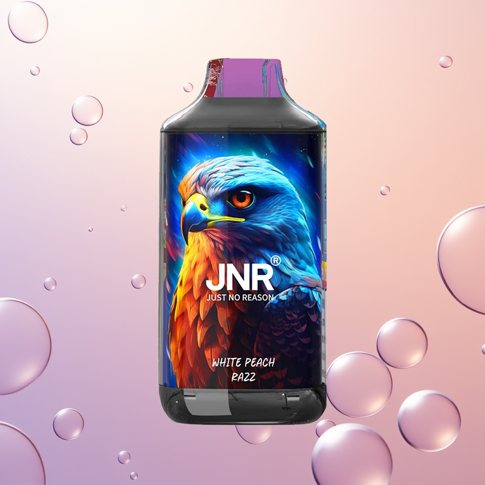 JNR Falcon 16000 Hvid Fersken Razz 850mAh Dual Mesh Coil
