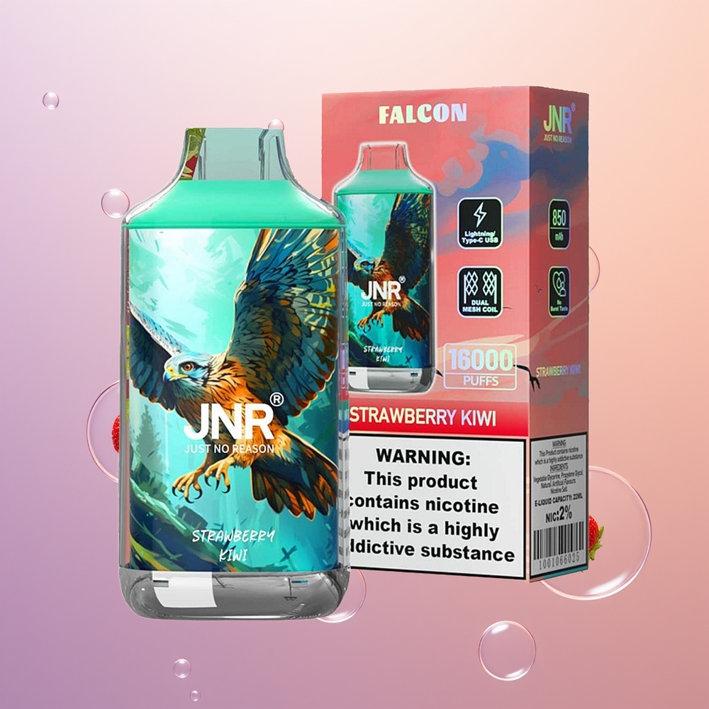JNR Falcon 16000 Jordbær Kiwi 850 mAh Dual Mesh