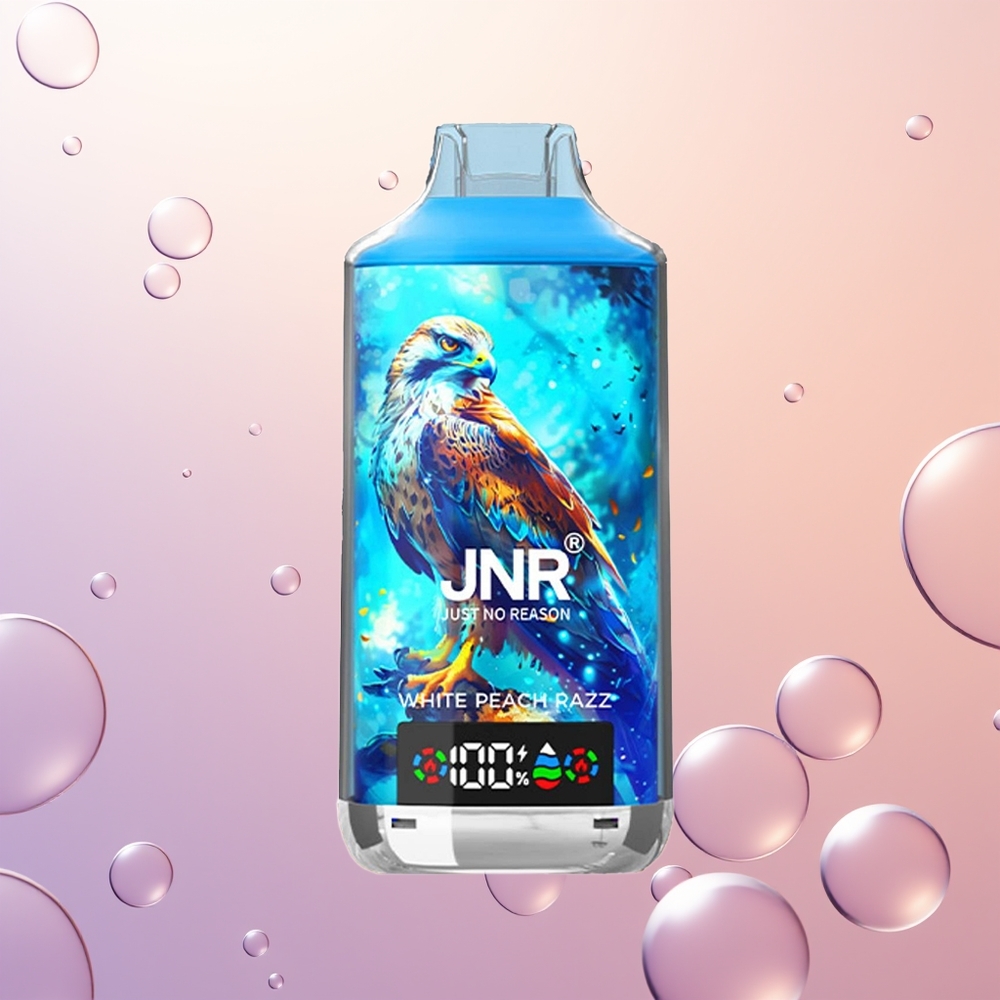 JNR Falcon X 18000 Hvid Fersken Razz 24ml Dual Mesh