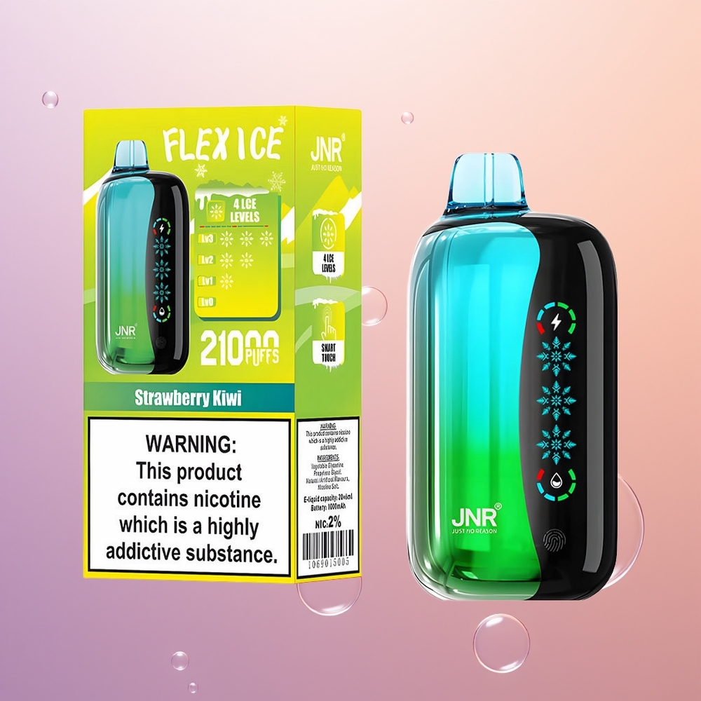 JNR Flex Ice 21000 Jordbær Kiwi Is Justerbar 26ml Dual Mesh