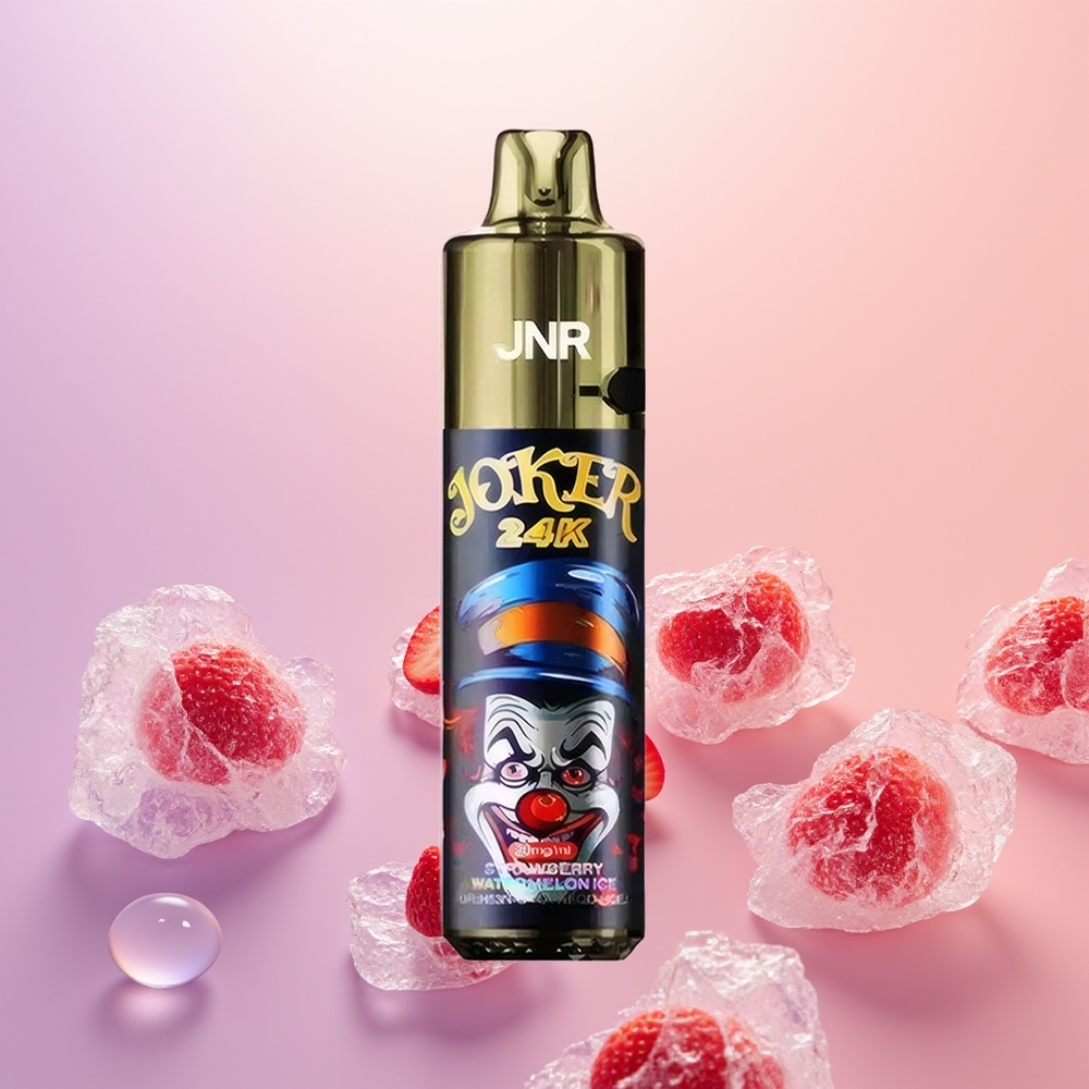JNR Joker 24K Jordbær Vandmelon Is med 2% Nikotin og Synligt E-liquid Niveau